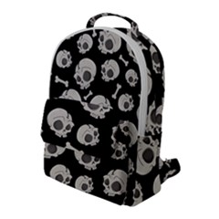 Halloween Skull Pattern Flap Pocket Backpack (large) by Valentinaart