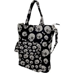 Halloween Skull Pattern Shoulder Tote Bag by Valentinaart