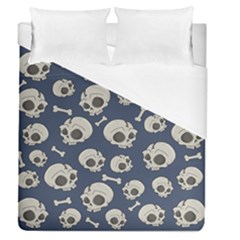 Halloween Skull Pattern Duvet Cover (queen Size) by Valentinaart