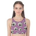 Halloween skull pattern Tank Bikini Top View1