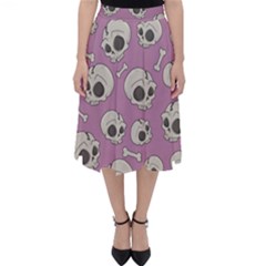 Halloween Skull Pattern Classic Midi Skirt by Valentinaart