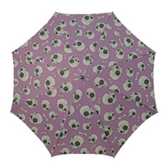 Halloween Skull Pattern Golf Umbrellas by Valentinaart