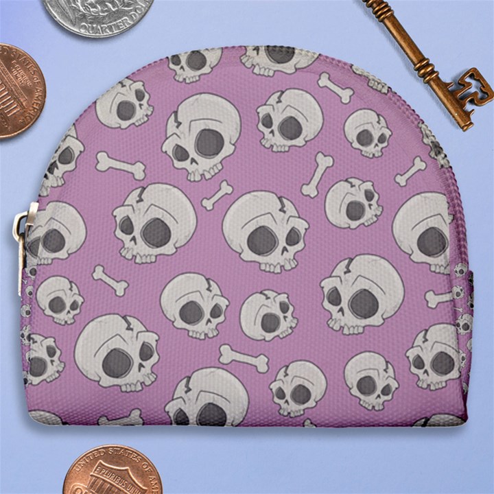 Halloween skull pattern Horseshoe Style Canvas Pouch