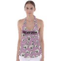 Halloween skull pattern Babydoll Tankini Top View1