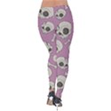 Halloween skull pattern Velvet Leggings View2