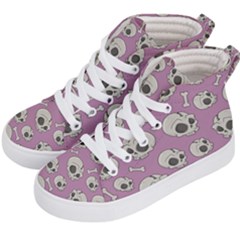 Halloween Skull Pattern Kid s Hi-top Skate Sneakers by Valentinaart