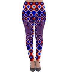 Digital Art Background Red Blue Lightweight Velour Leggings by Sapixe