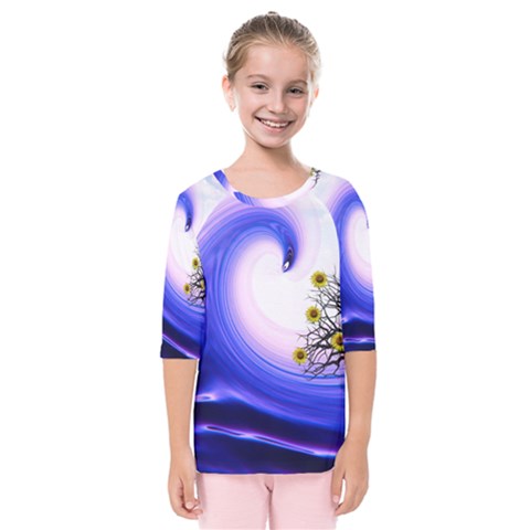 Composing Nature Background Graphic Kids  Quarter Sleeve Raglan Tee by Sapixe