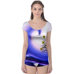 Composing Nature Background Graphic Boyleg Leotard  by Sapixe