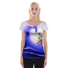 Composing Nature Background Graphic Cap Sleeve Top by Sapixe