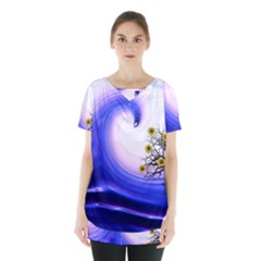 Composing Nature Background Graphic Skirt Hem Sports Top by Sapixe