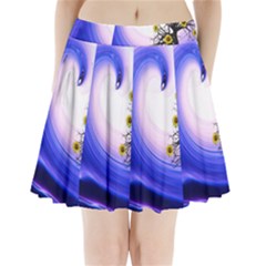 Composing Nature Background Graphic Pleated Mini Skirt by Sapixe