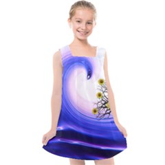 Composing Nature Background Graphic Kids  Cross Back Dress