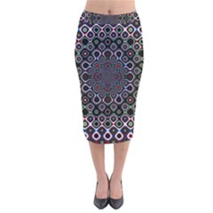 Digital Art Background Design Velvet Midi Pencil Skirt by Sapixe