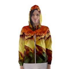 Rose Flower Petal Floral Love Hooded Windbreaker (women) by Sapixe