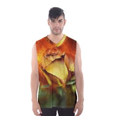 Rose Flower Petal Floral Love Men s Basketball Tank Top by Sapixe