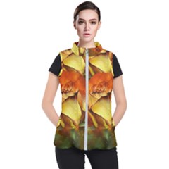 Rose Flower Petal Floral Love Women s Puffer Vest by Sapixe