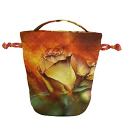 Rose Flower Petal Floral Love Drawstring Bucket Bag