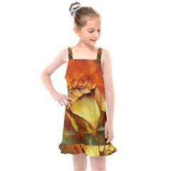 Rose Flower Petal Floral Love Kids  Overall Dress