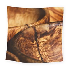 Olive Wood Wood Grain Structure Square Tapestry (large) by Sapixe