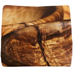 Olive Wood Wood Grain Structure Seat Cushion by Sapixe