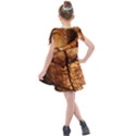 Olive Wood Wood Grain Structure Kids  Tie Up Tunic Dress View2