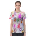 Star Dab Farbkleckse Leaf Flower Women s Sport Mesh Tee View1