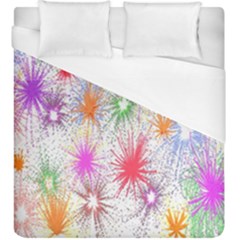 Star Dab Farbkleckse Leaf Flower Duvet Cover (king Size) by Sapixe