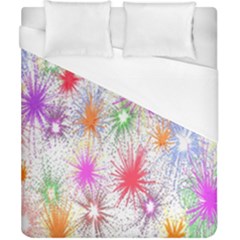 Star Dab Farbkleckse Leaf Flower Duvet Cover (california King Size) by Sapixe