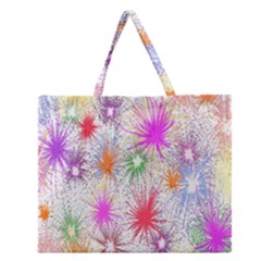 Star Dab Farbkleckse Leaf Flower Zipper Large Tote Bag by Sapixe