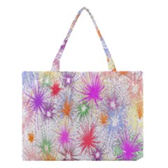 Star Dab Farbkleckse Leaf Flower Medium Tote Bag by Sapixe