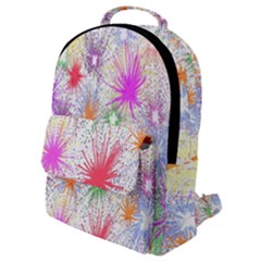 Star Dab Farbkleckse Leaf Flower Flap Pocket Backpack (small) by Sapixe