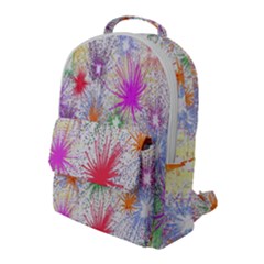 Star Dab Farbkleckse Leaf Flower Flap Pocket Backpack (large) by Sapixe