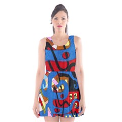 Creativeness Art Illustration Scoop Neck Skater Dress