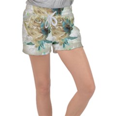 Rose Flower Petal Love Romance Women s Velour Lounge Shorts by Sapixe