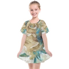 Rose Flower Petal Love Romance Kids  Smock Dress by Sapixe