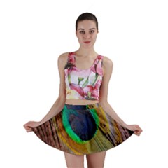 Bird Feather Background Nature Mini Skirt