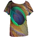 Bird Feather Background Nature Women s Oversized Tee View1