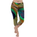 Bird Feather Background Nature Lightweight Velour Capri Yoga Leggings View1