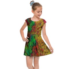 Background Color Template Abstract Kids Cap Sleeve Dress by Sapixe