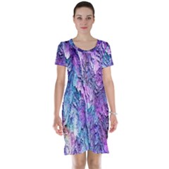 Background Peel Art Abstract Short Sleeve Nightdress by Sapixe