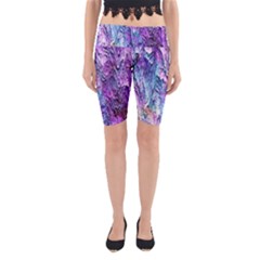 Background Peel Art Abstract Yoga Cropped Leggings by Sapixe