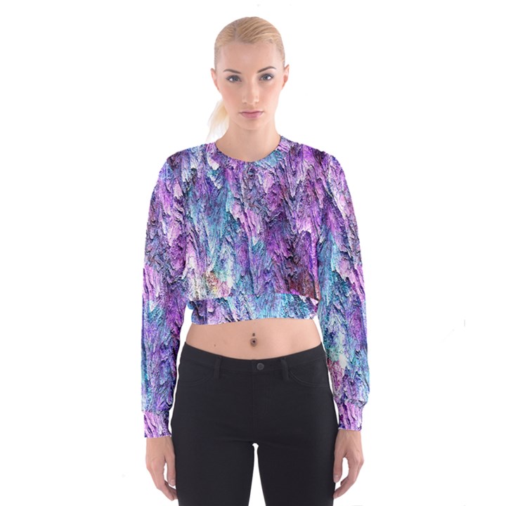 Background Peel Art Abstract Cropped Sweatshirt