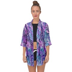 Background Peel Art Abstract Open Front Chiffon Kimono by Sapixe