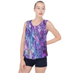 Background Peel Art Abstract Bubble Hem Chiffon Tank Top