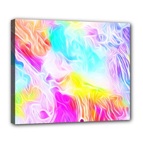 Background Drips Fluid Colorful Deluxe Canvas 24  X 20  (stretched) by Sapixe