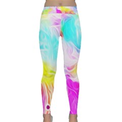 Background Drips Fluid Colorful Classic Yoga Leggings by Sapixe