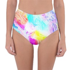 Background Drips Fluid Colorful Reversible High-waist Bikini Bottoms by Sapixe