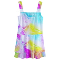 Background Drips Fluid Colorful Kids  Layered Skirt Swimsuit