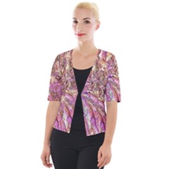 Background Swirl Art Abstract Cropped Button Cardigan